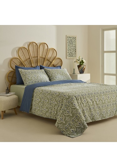 Sarah Anderson Aderra Çift Kişilik Nevresim Takımı Mint Mint