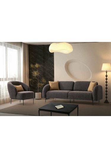 Koza Demir Ayaklı Mekanizmalı Kanepe Siyah