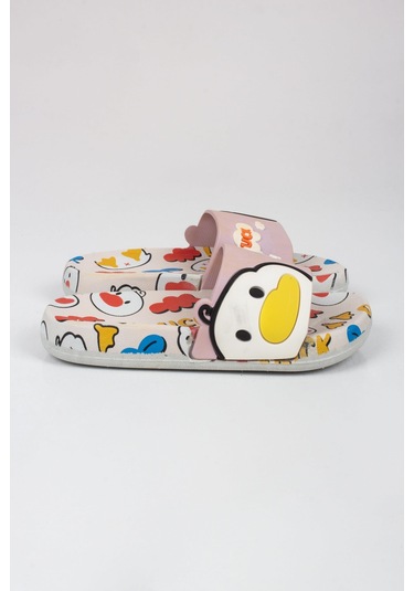 Kız Çocuk Civciv Temalı Terlik-5763-pembe Pembe