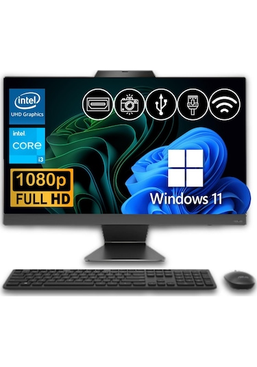 Asus A3402WVAK-I38256B0DATL39 i3-1315U 32 GB 2 TB M.2 SSD 23.8" W11P AIO Masaüstü Bilgisayar