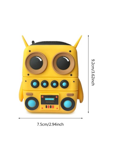 Leezsing Mini Robot Desenli Su Geçirmez Dışarıda Taşınabilir Bluetooth Hoparlör - 8 Saat Pil, Tws Eşleştirme, Fm/tf Kart Desteği