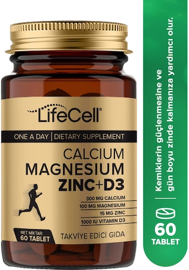 Lifecell Calcium Magnesium Zinc + D3 60 Tablet