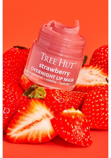 Tree Hut Strawberry Gece Boyu Nemlendirici Dudak Maskesi 17gr