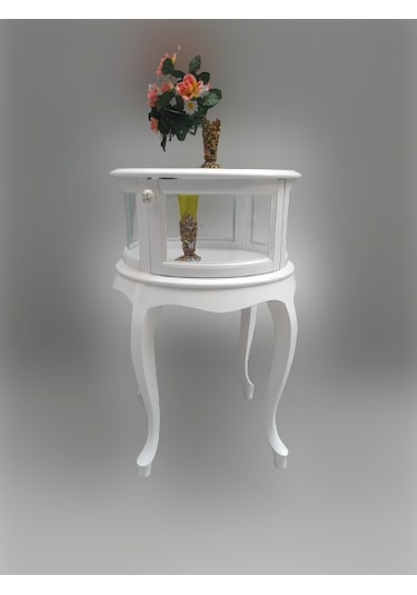 Gümüşlük Yuvarlak MODEL Leylek Bacak Parlak BEYAZ Kayın Lükens Aslan Ayak Kutuda Sevk El Yapım​