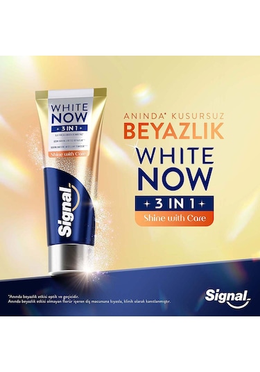 Signal White Now Diş Macunu 3 İn 1 Shine With Care 75 Ml X2