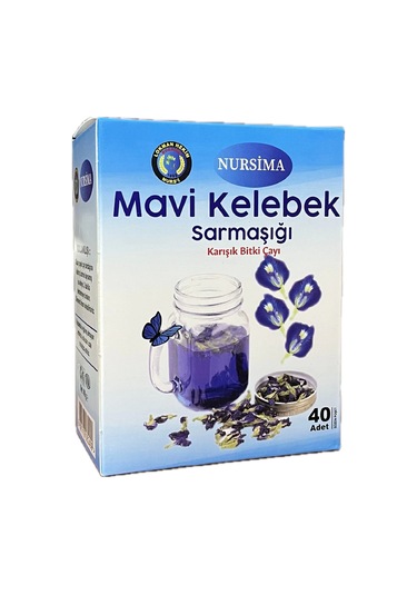 Nursima Mavi Kelebek Sarmaşığı Çayı Süzen Poşet Çay 40'lı