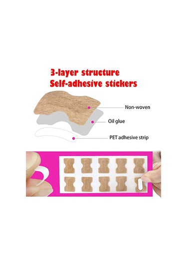 Wezone Nefes Alabilen Tırnak Düzeltme Yapışkanları - 10 Adet 100 Yapışkan, Batık Tırnak Tedavisi İçin Pratik Çözüm