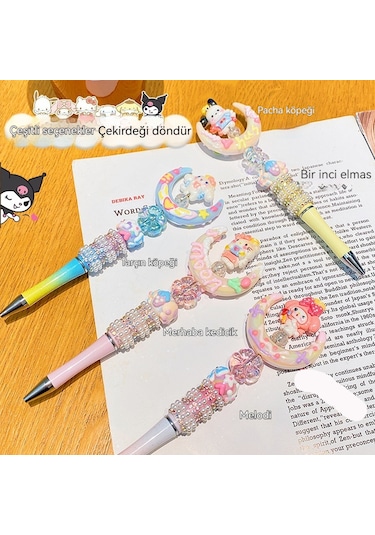 Karikatür Kuromi Melody Kt Kedi Pacha Köpek Büyük Kulaklı Köpek 0.5mm Jel Kalem