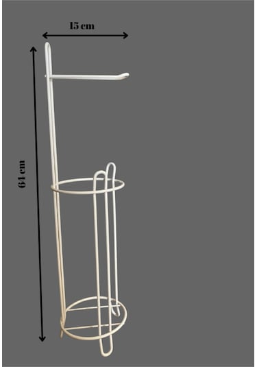 Magic ObjectsAyaklı Yedekli Tuvalet Kağıdı Askısı Beyaz