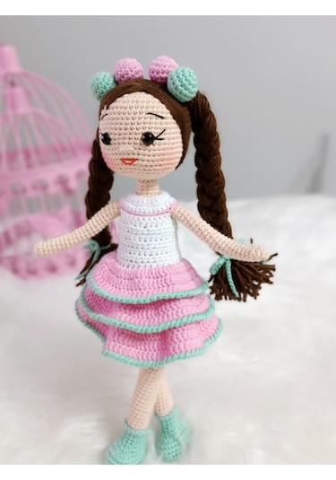 Pembe Liva Bebek Amigurumi Örgü Oyuncak