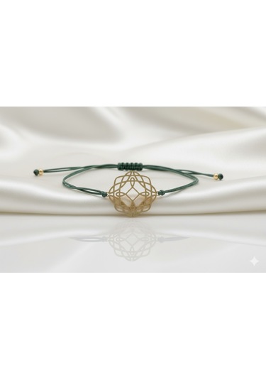 Ariş Kelt Bereket Sembolü Altın Bileklik Quaternary Knot Sarı Altın