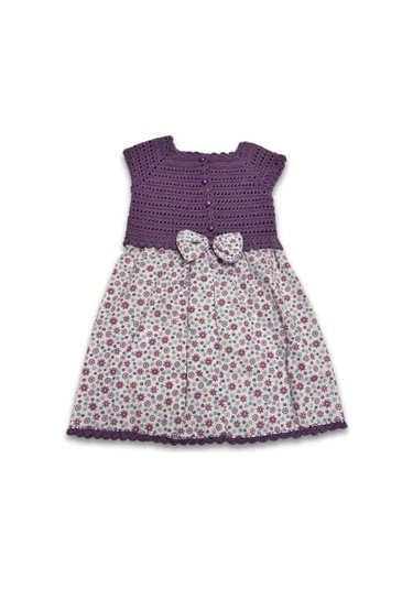 Uretti - Çiğdem 1390 - Örgü Kumaş Elbise - Mor