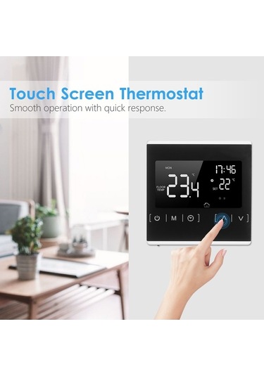Ulzyvf Ev Tipi Akıllı Termostat - Sıcak Su & Isıtma Programlanabilir Dokunmatik Kontrol