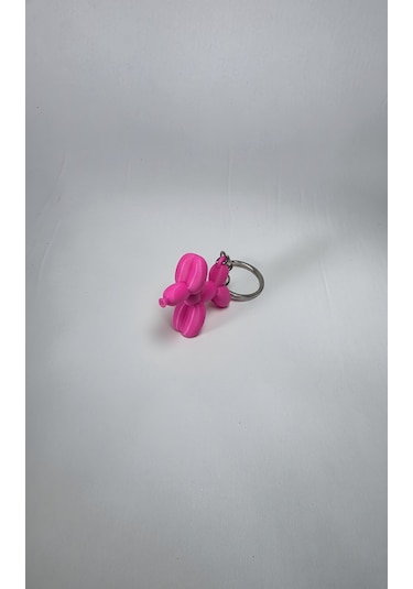 Balon Köpek Anahtarlık Pembe