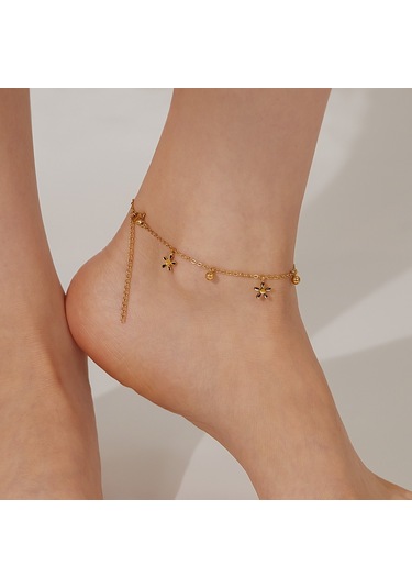 Sones Opk Gz199 Paslanmaz Çelik Çiçek Boncuk Bileklik Altın