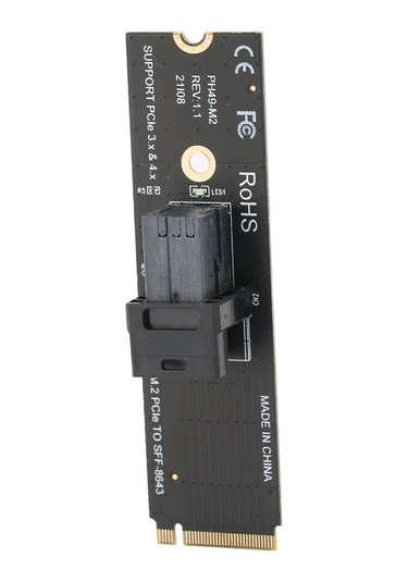 Yuntech01 M.2 Nvme'den U.2'ye Pcı-e4.0 Çevirici Adaptör Kartı - Sff8643 Arayüzü, 64gt/s Hız, 2280 Boyutu Ph49-m2