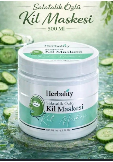 Herbality Salatalık Özlü Kil Maskesi 500 Ml