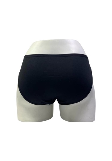 Kolcu 3 Lü Bayan Lycralı Bikini Kilot-siyah Siyah