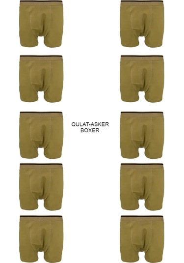 10'Lu Bedelli-Acemi Asker Boxer Külot Haki