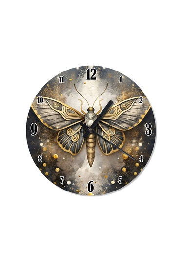 Altın Kelebek Duvar Saati Duvar Saati