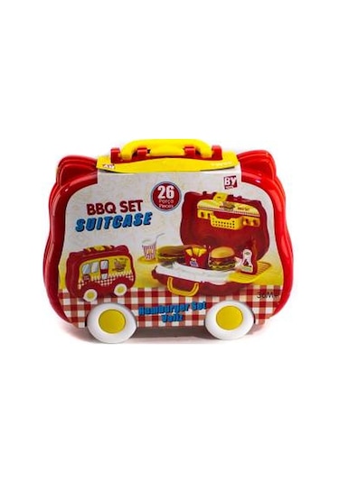 Oyuncak Hamburger Set 26 Parça Arabalı Set
