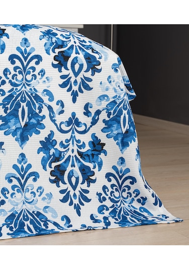 Cotton Collection Tek Kişilik Pike Akdeniz Çok Renkli