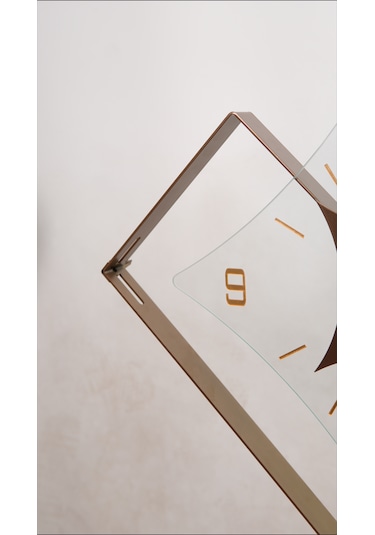 Eksen Bronz Modern Bablo Premium Duvar Saatleri Bronz