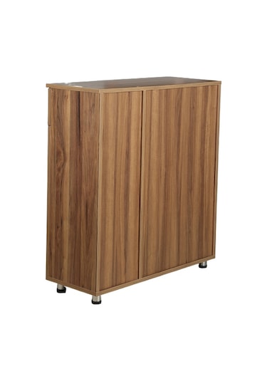 Ayakkabılık Çok Amaç Model Parlak CEVİZ Hard suntalem Demonte 5raf 1çekmece El Yapım Ceviz