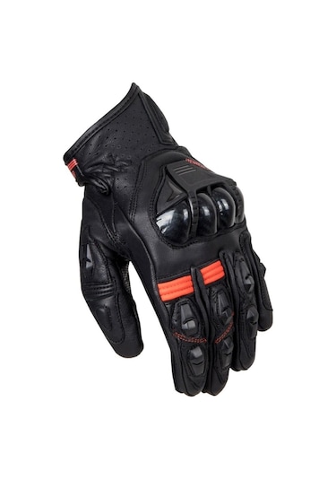 Ozone Rs600 Short Deri Motosiklet Eldiveni 66218 Kırmızı Siyah