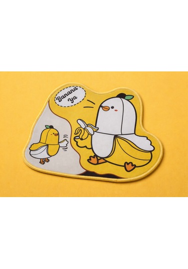 Sevimli Muz Desenli Mouse Pad Kaymaz Tabanlı Ergonomik Mouse Altlığı
