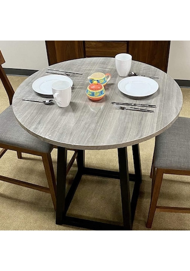 Springsun Tek Kullandım Silikonlu Yuvarlak Masa Örtüsü - 48r 36-44 İnç Uyumlu Şeffaf Pvc Materyal Diğer