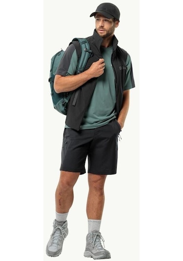 Jack Wolfskin Active Track Shorts M Erkek Şort 1503792-6350 Siyah