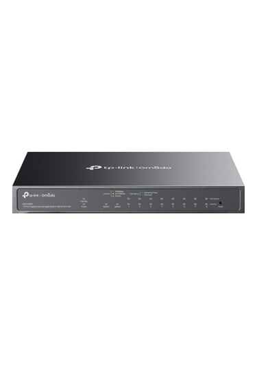 Omada Es210gmp, 10 Port Gigabit, 8 Prot Poe+, 1port Gigabit Combo Sfp, 123w, Yönetilebilir Metal Kasa Masaüstü/vesa Switch