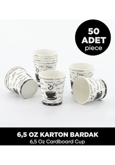 6,5 Oz Karton Bardak - 50 Adet Diğer