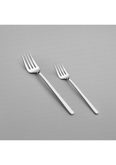 Nehir Sofia Çatal Kaşık Seti - 30 Parça Çatal Kaşık Seti Takımı 12 Kişilik Gri