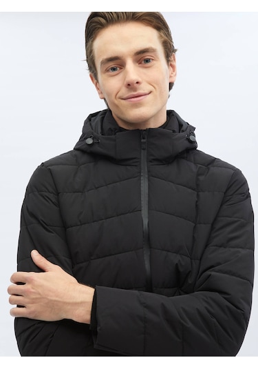 Siyah Dokuma Mont 398191 Siyah