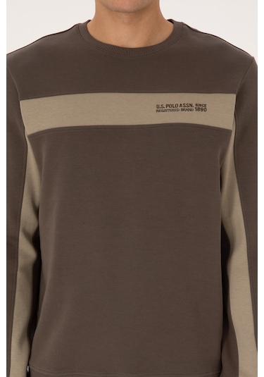 U.s. Polo Assn. Erkek Vizon Sweatshirt 50316354-vr052 Vızon