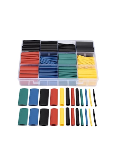 Kutulu Makaron Isı İle Daralan Kablo Seti 530 Adet 8 Boy 5 Renk