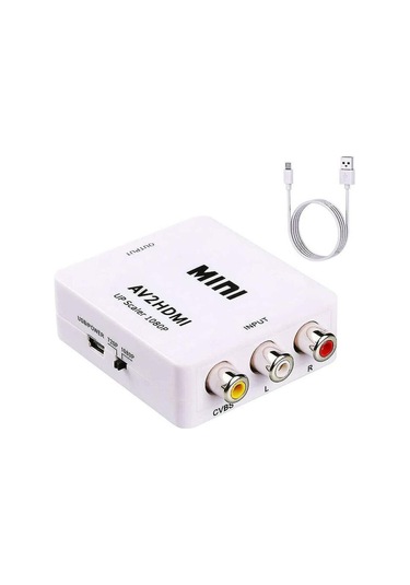 Rca - Hdmı 1080p Av - Hdmı Video Dönüştürücü Mini Rca Kompozit Cvbs Adaptörü - Renk: Siyah