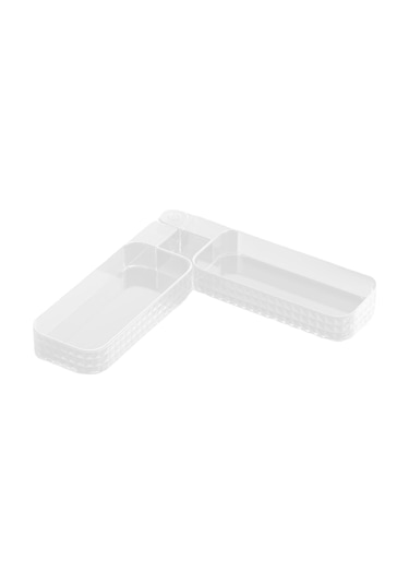 Suntek Duş Köşe Raf Depolama Mutfak Yurt Otel Kullanımı Kolay Banyo Raf Temizle Beyaz