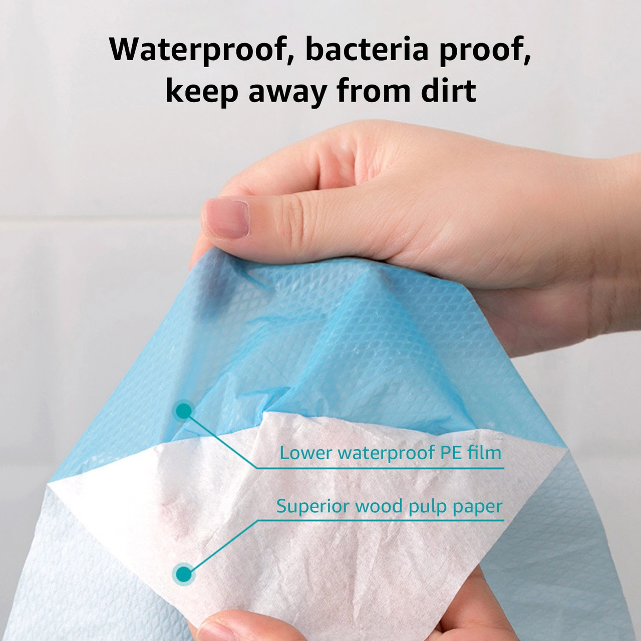 Geeksen Seyahat İçin Tek Kullanımlık Tuvalet Döşemi - Kadınlar Ve Gebeler İçin Su Geçirmez 46x40cm 10 Adet Paket - Ev Ve Seyahat Kullanıma Uygun Kolay Kullanim Diğer