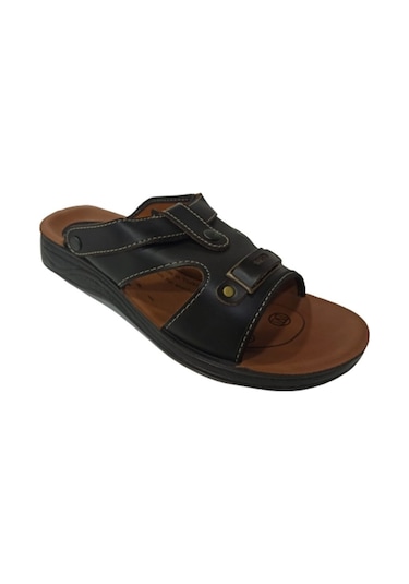 Akım Arkalıklı Erkek Terlik Sandalet Seri 42-47 Siyah