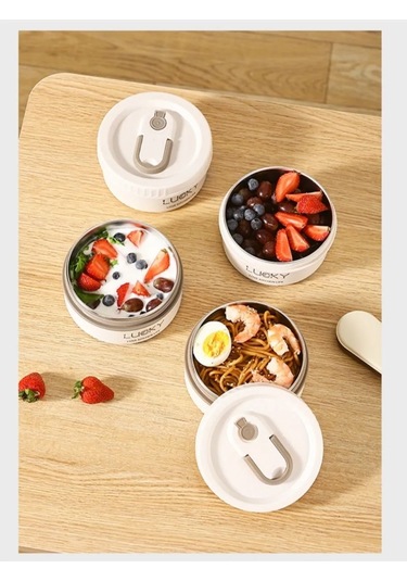 Stil'nyj İ Udobnyj Dom Sızdırmaz Yemek Kabı Lunch Box 369238059 Beyaz