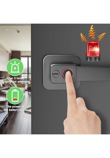 Parmak İzi Akıllı Wifi Kilit App Kontrol Bluetooth Dokunmatik Kapı Kilidi Parmak İzi Kapı Kolu