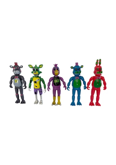 Five Night At Freddys Renkli Freddy Karakter Seti 5li 15cm