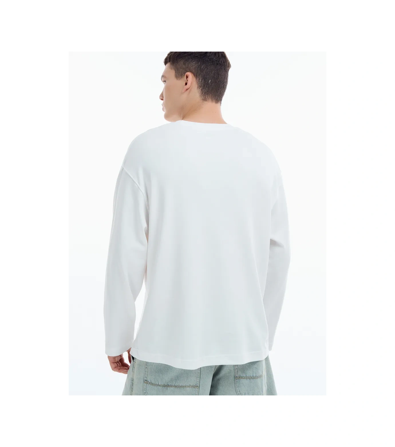 Tvoe Pamuklu Oversize Uzun Kollu 462771320 Beyaz