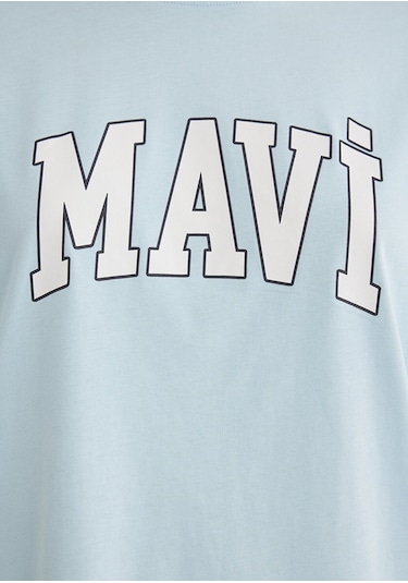 Mavi - Mavi Logo Baskılı Mavi Tişört 1600843-70806 Mavi