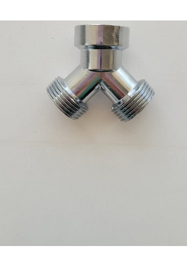 Çamaşır Makinesi Musluk Çatalı Krom 3/4 Ölçü Standart Metal