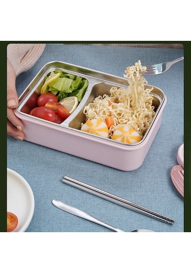 Jian Fan Yeni 304 Paslanmazçelik Bölmeliöğle Yememe Kutusu Ofis Çalışanıögrenciocuk Sızdırmazıyalımıöğle Yememe Kutusu Pembe