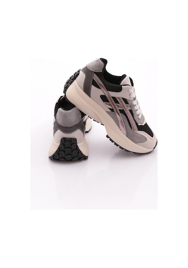 Dgn 83147 Kadin Sneaker Ayakkabi Buz Siyah